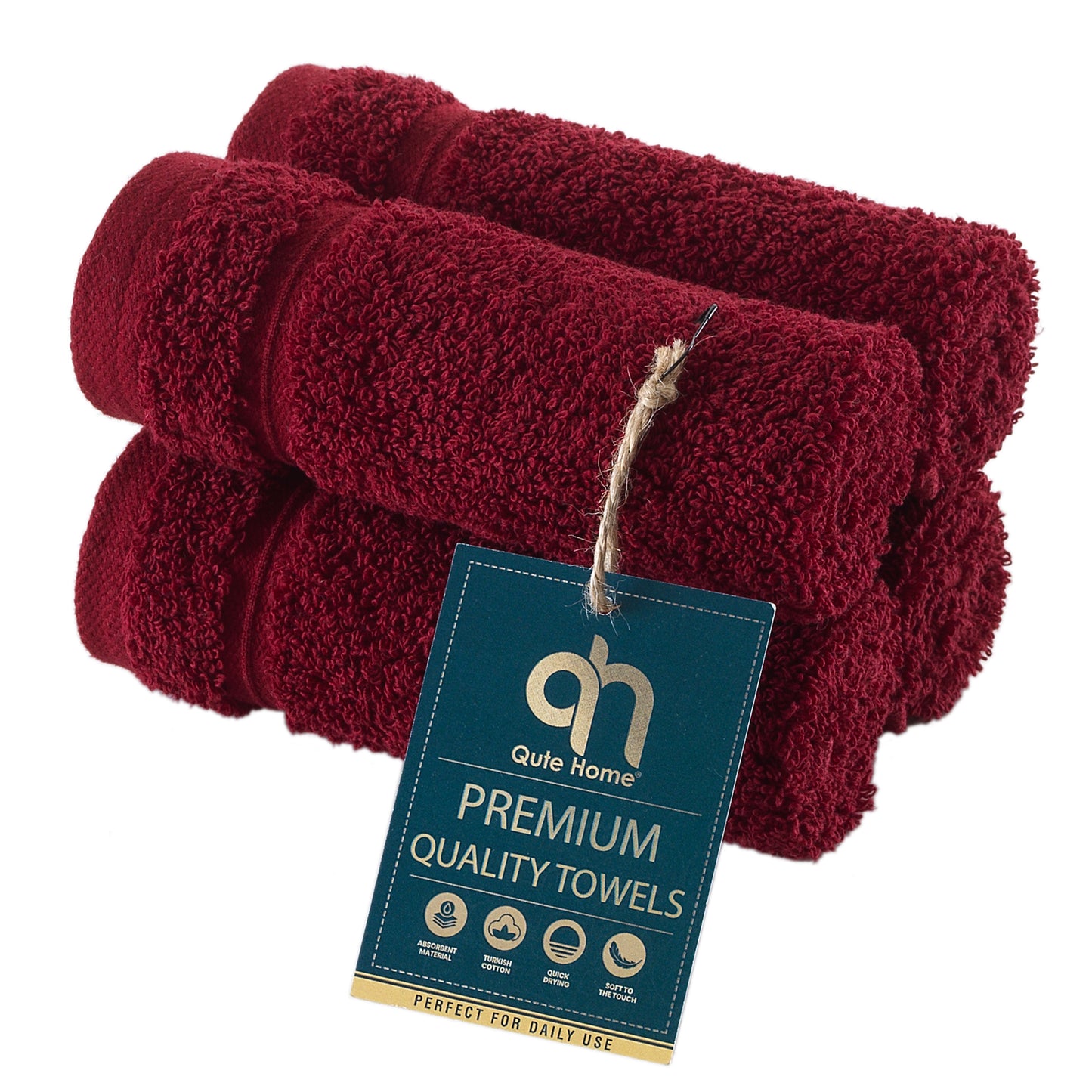 Qute Home Spa & Hotel Towels Towel Set, Bath Towels 27"x54", Hand Towels 16"x30", and Washcloths 13"x13"